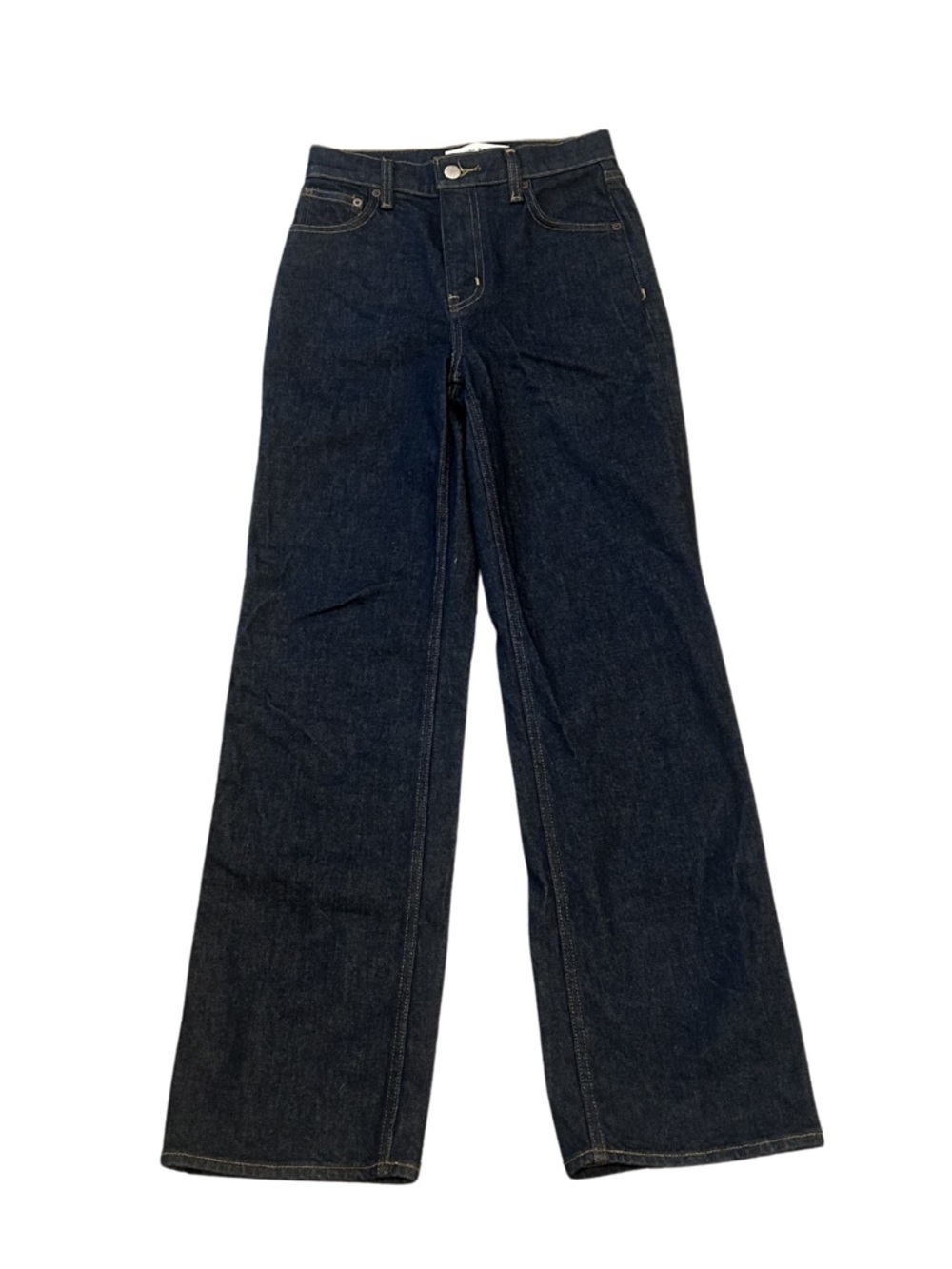 Aritzia x Denim Forum The Arlo High Rise Straight 28L Jeans | Dark Wash | 24 - Picture 2 of 5